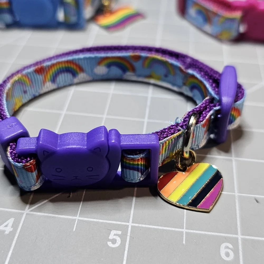 🌈 PRIDE MONTH PRICES! 🌈 Rainbow/Pride Cat Collars